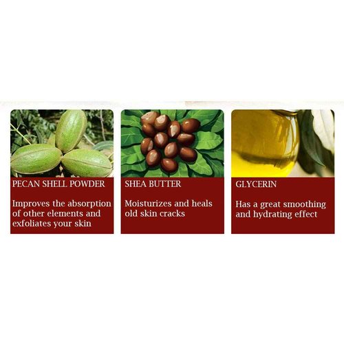 BIOAQUA Foot Care Herbal Massage Scrub-Exfoliating Cream Cleansing Delicate Feet Skin Shea Oil Natural Extracts 180g / 6.35oz (Pack of 2)