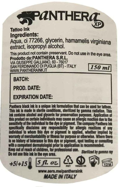 Panthera Tattoo Ink - XXX TRIBAL BLACK - 5oz Bottle