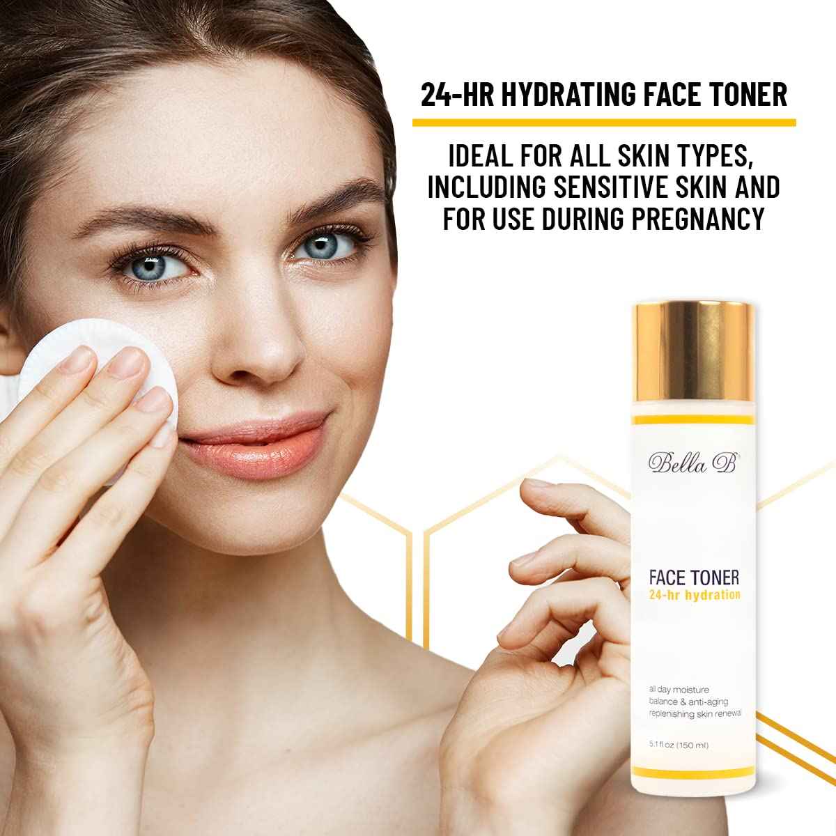 BELLA B Face Toner 5.1 oz Bottle - Pregnancy Skin Care - Pregnancy Toner - Pregnancy Safe Toner - Healthy Beauty - Natural Toner for Face - Fragrance Free Toner - Face Toner Moisturizer