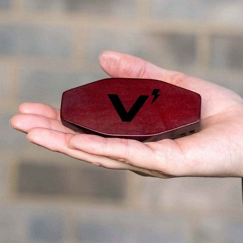 Volt Octo Beard Brush - 100% Natural Boar Bristles & Pearwood Handle - Medium Hardness - Detangles, Softens & Styles Beards – Compact Travel Size – For Short to Medium Beards