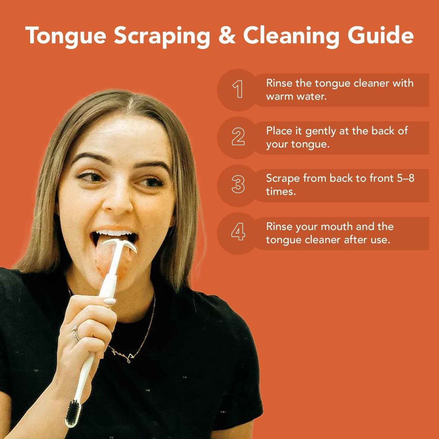 TOKII Tongue Scraper Cleaner Charcoal Bristles Toothbrush for Bad Breath with Waterproof Pouch for Travel, Hygienic Stand and Enviromentally Friendly