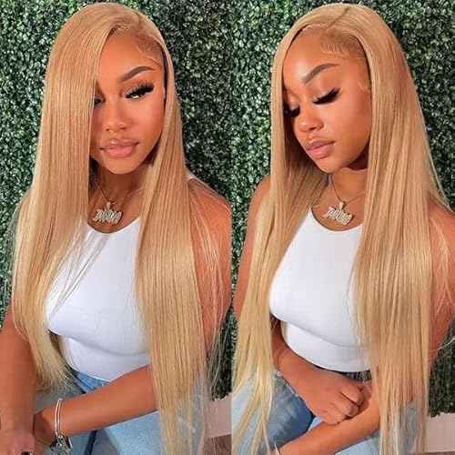 ijoy 27# Blonde Long Straight Bundle Human Hair Bundle Honey Blonde Color Brazilian Virgin Hair Weave 1 Bundle 18 Inch Double Weft