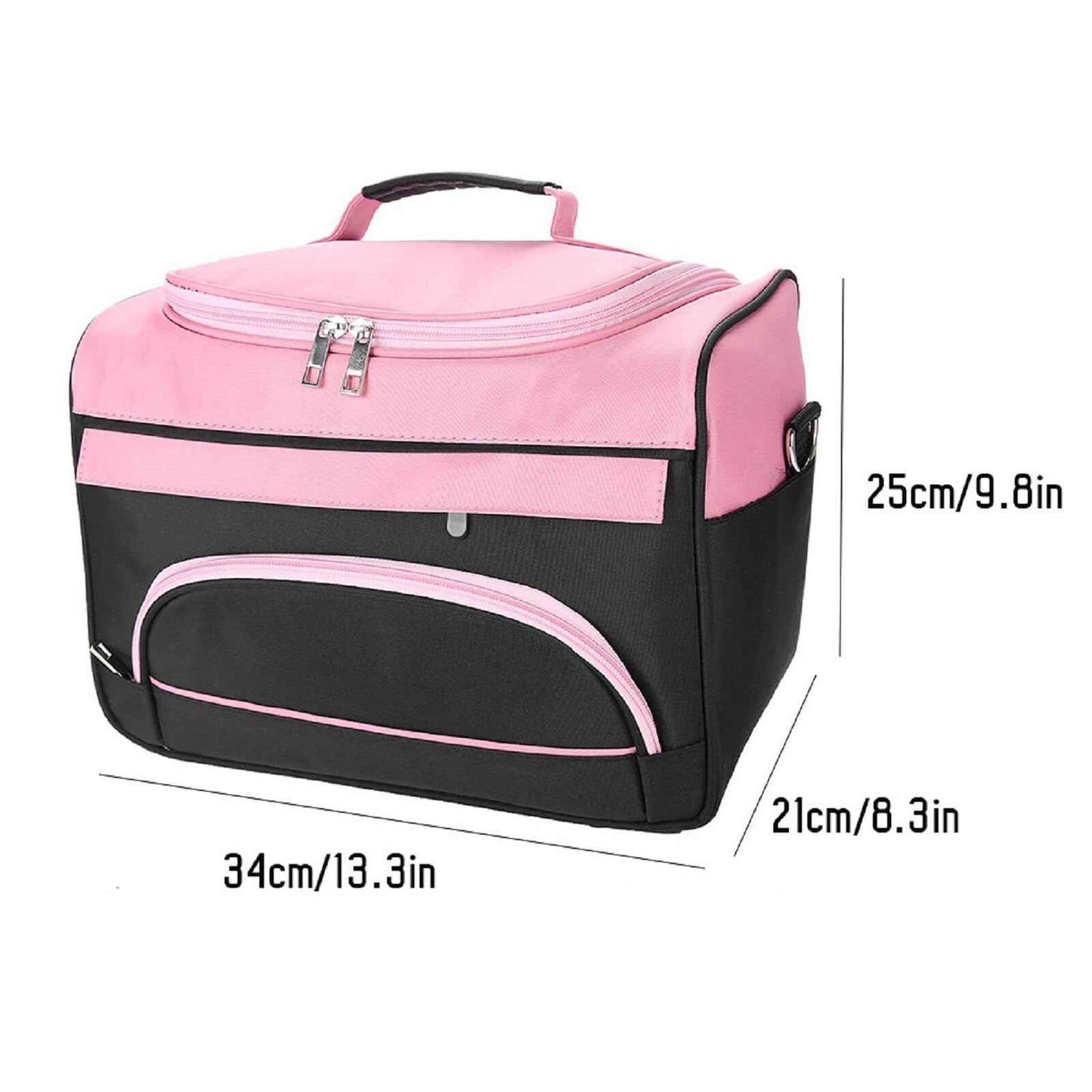 Petyoung Large Capacity Hairdressing Carrying Bag with Shoulder Strap,Professional Hairdressing Equipment Beauty Salon Tool Travel Storage Case,Portable Barber Toolkit Comb Scissors Clip Storage