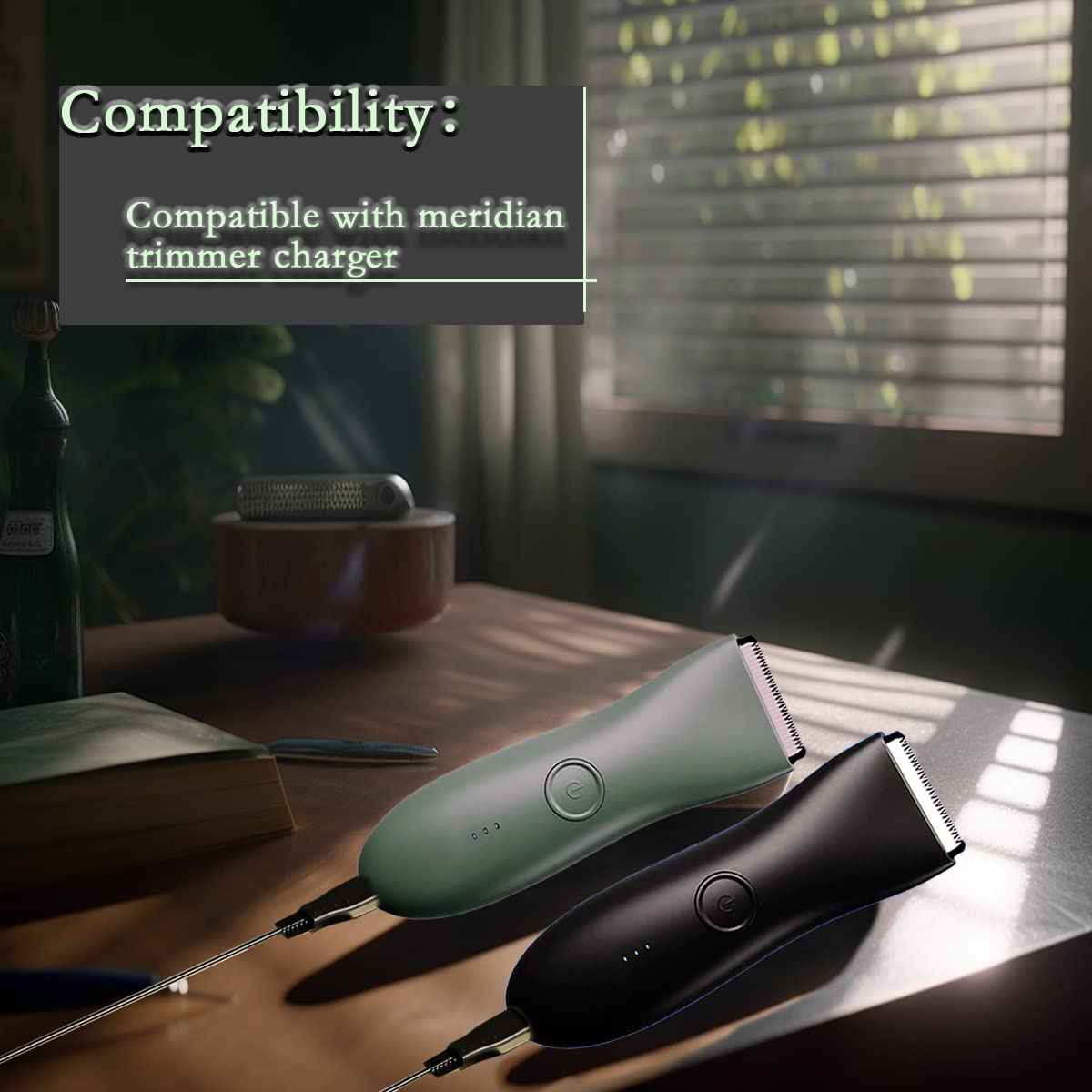 JUPSDDTH Replacement Cord for Meridian Grooming Charger | Power Cord for Meridian Shaver Charger | Adapter Charger Cable for Meridian Trimmer Charger