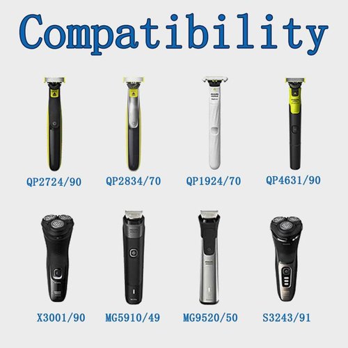 GSPIM Charger Cord for Philips Norelco OneBlade QP2724, QP2834, QP1324, MG5910, MG7910, MG9510, X3001, X5006, Shaver 2400 One Blade Charging Cord - 2 Pack