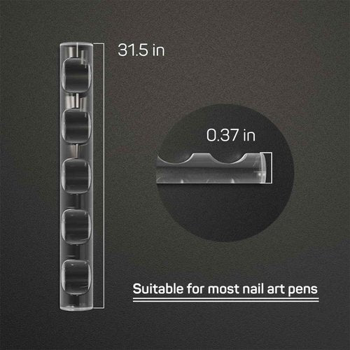 3zorqinron 2 Pcs Crystal Bar Pen Holder, Acrylic Nail Art Painting Pen Brush Stand for Drawing Pens, Nail Gel Polish Pen Brush Stand Holder Manicure Tool.