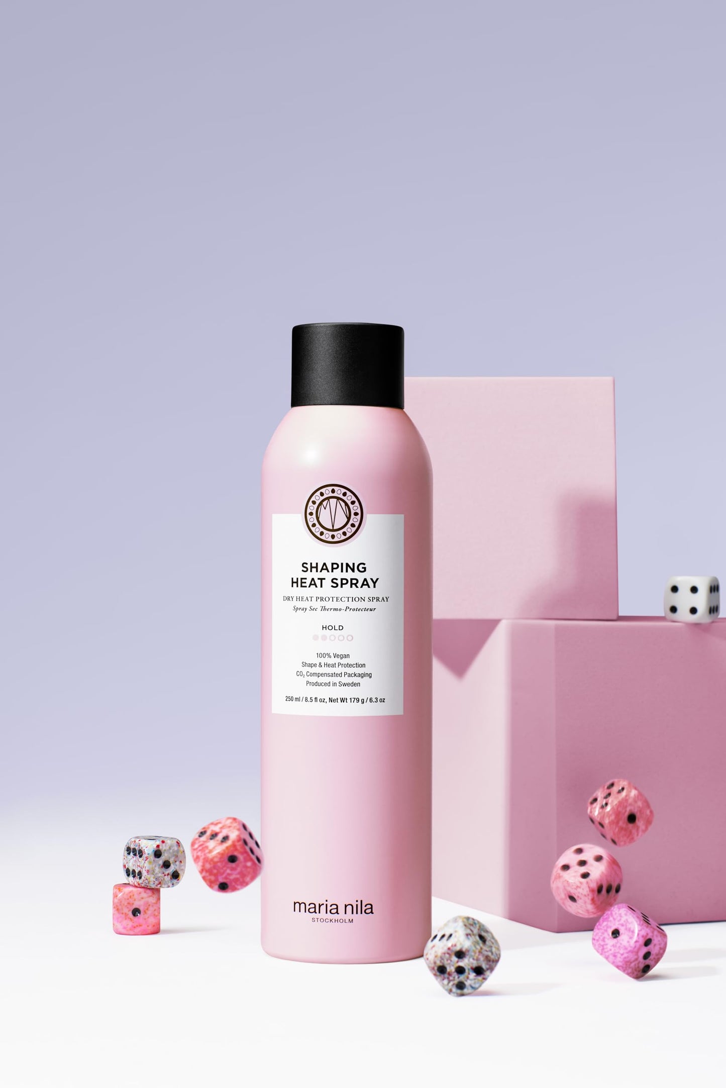 Maria Nila, Shaping Heat Spray 250 ml, Hold 2/5, Protects Hair when Using Heating Tools & Provides Hold, 100% Vegan & Sulfate/Paraben free