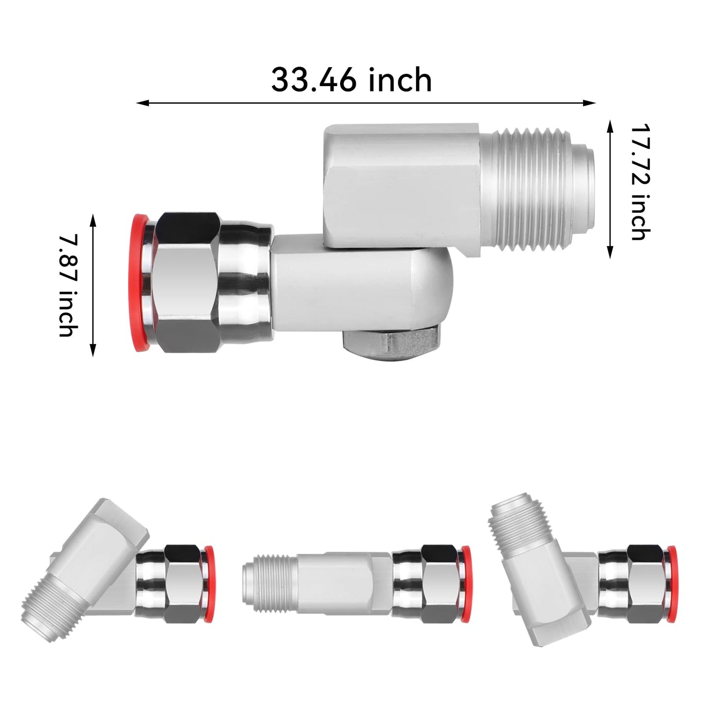 GregYoung 2 Pack Swivel Joint for Airless Paint Sprayer,Airless Wand Extension Accessories,Replace Fan Pivot for Airless Spray Gun,Compatible with Graco 235486 7/8 Inch Thread 180 Degree Rotation