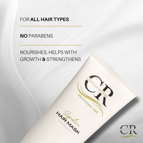 Cristian Rovere - Signature Hair Mask - Deep Conditioning Hair Mask Infused with Shea Butter & Rosemary Extract - Nourishing Hair Treatment for Dry & Damaged Hair - Paraben Free - 8 Fl Oz