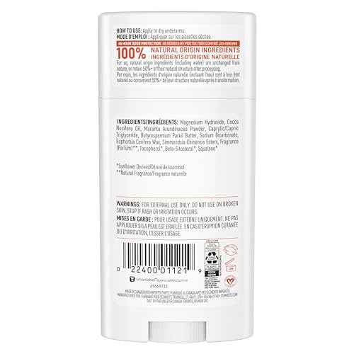 Schmidt's Aluminum-Free Vegan Deodorant Grapefruit & Apricot with 24-Hour Odor Protection, 2 Count for Women and Men, Natural Ingredients, Cruelty-Free 2.65 oz