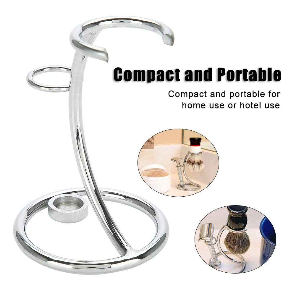 Shaving Brush Stand Shaving Brush Holder Shaving Heavy Chrome Shaving Stand Refined Curved and Shaving Brush Manual Stand Holder