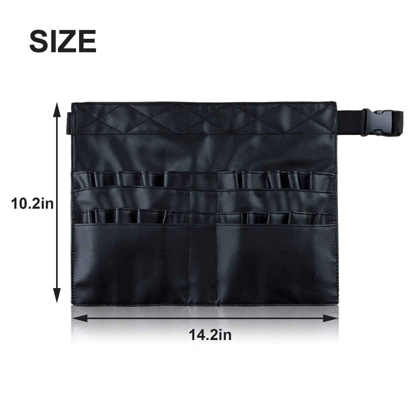 goldwheat Makeup Brush Belt Professional 26 Pockets With Artist Strap, Portable Foldable Cosmetic Pouch For Women