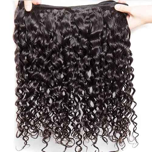 Human Hair Bundles Water Wave Bundles Natural Black Color 12 14 16 Inch Brazilian Unprocessed Virgin Hair Wet And Wavy Human Hair Extensions