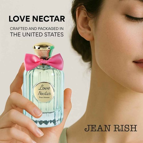 Jean Rish Love Nectar Eau De Parfum for Women (3.4 Fl Oz / 100ml) with Black Currant, Jasmine & Vanilla Notes - Long Lasting and Luxury Fragrance, Made in USA
