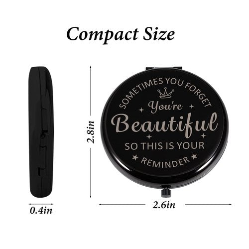 XPENMULBOJA 2025 Christmas Stocking Stuffer for Adult, Personalized Gifts for Women Girls, Compact Mirrors for Daughter Sister Friends, Pocket Mirror Small Gifts for Women