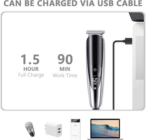 Hatteker Mens Beard Trimmer Grooming kit Hair Trimmer Mustache Trimmer Body Groomer for Nose Ear Facial Hair Cordless Waterproof 5 in 1