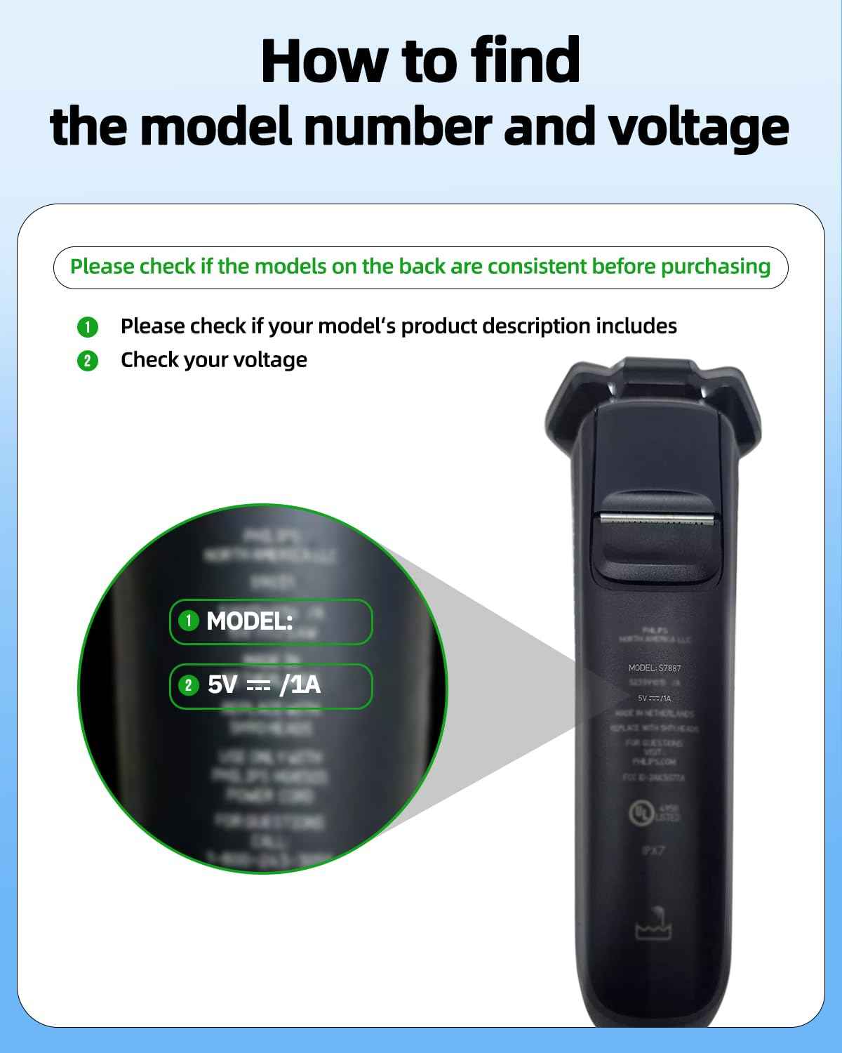 Superer 5V USB Charger Cord Fit for Philips Norelco One Blade 360 Newer Model QP2724 QP2834 QP1924 QP4631 QP6542 QP4530, MG7910 MG5910 MG9510 MG9525, X3001 S3341 X3052, for Phillips Power Shaver Cable