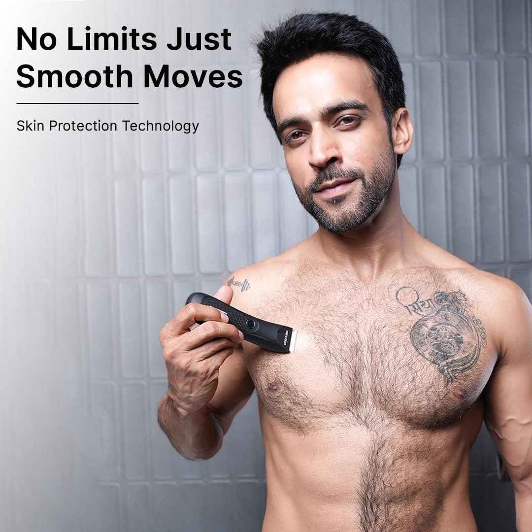 MENHOOD Ball Trimmer Mini – Groin & Body Shaver for Men with Skin-Friendly Ceramic Blade, IPX6 Waterproof Rating, No Snags or Cuts, 90-Minute Run Time