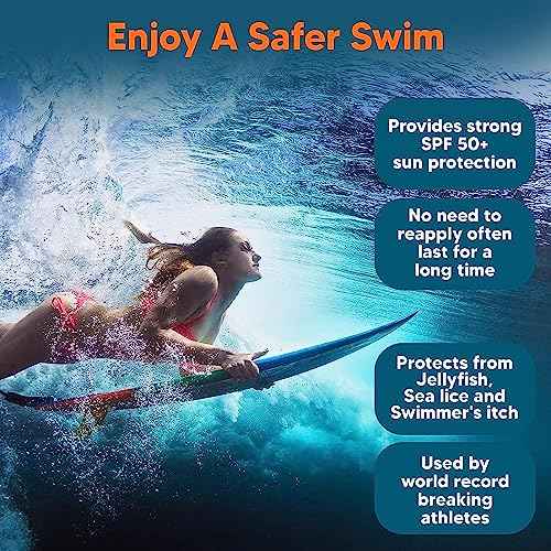 Safe Sea Zinc Oxide Sunscreen SPF50 | Clear Mineral Face Sunscreen Without White Cast | Anti-Jellyfish Sting Protective Lotion | Coral Reef Safe | Travel Size - 2Oz (60ml), Pack of 2