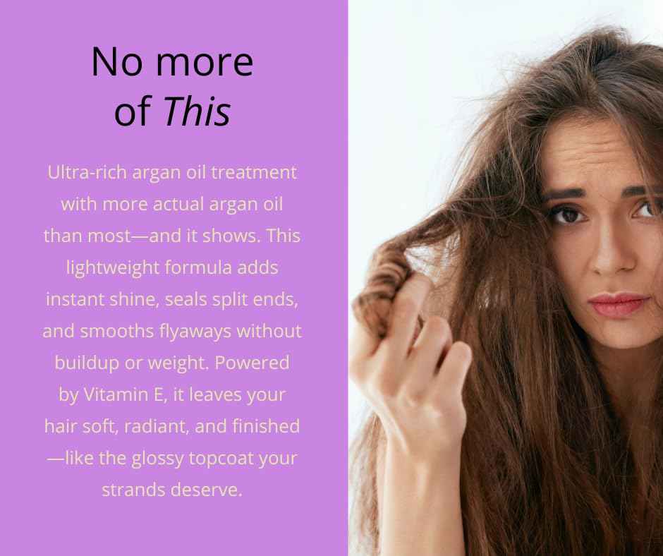 Sidlab Haircouture Rain Drops Argan Oil Treatment – Professional Hair Serum for Shine, Strength & Hydration – Paraben & Sulfate-Free (2OZ)