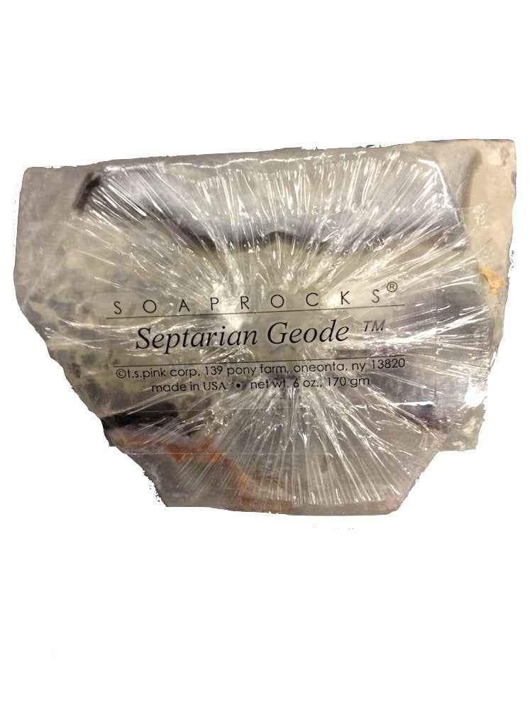 SoapRocks TS Pink Septarian Geode Soap that looks like a Rock ~ 6 oz. Gem Rocks Birthstone Jabón Gemstone