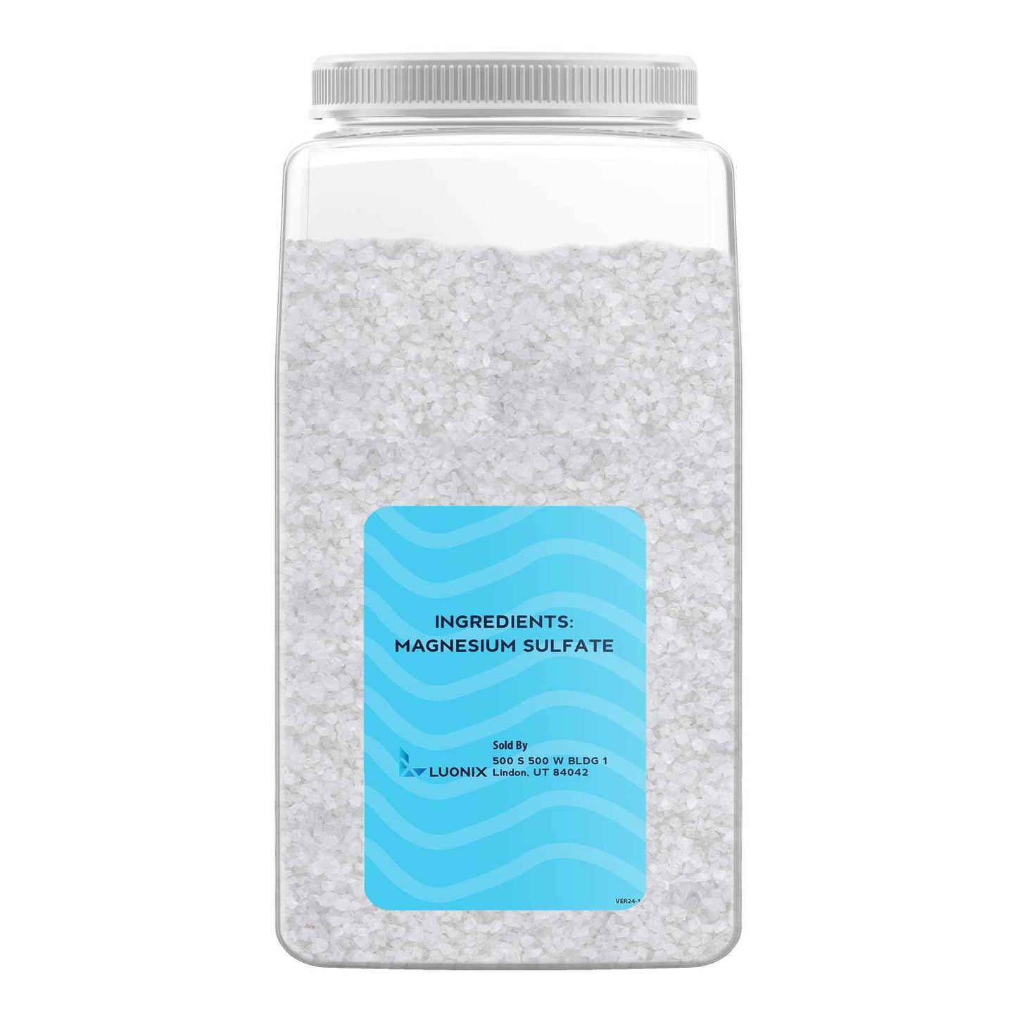 Luonix Epsom Salt, 8 lb, Bulk, Bath Soak, DIY Bath Bombs