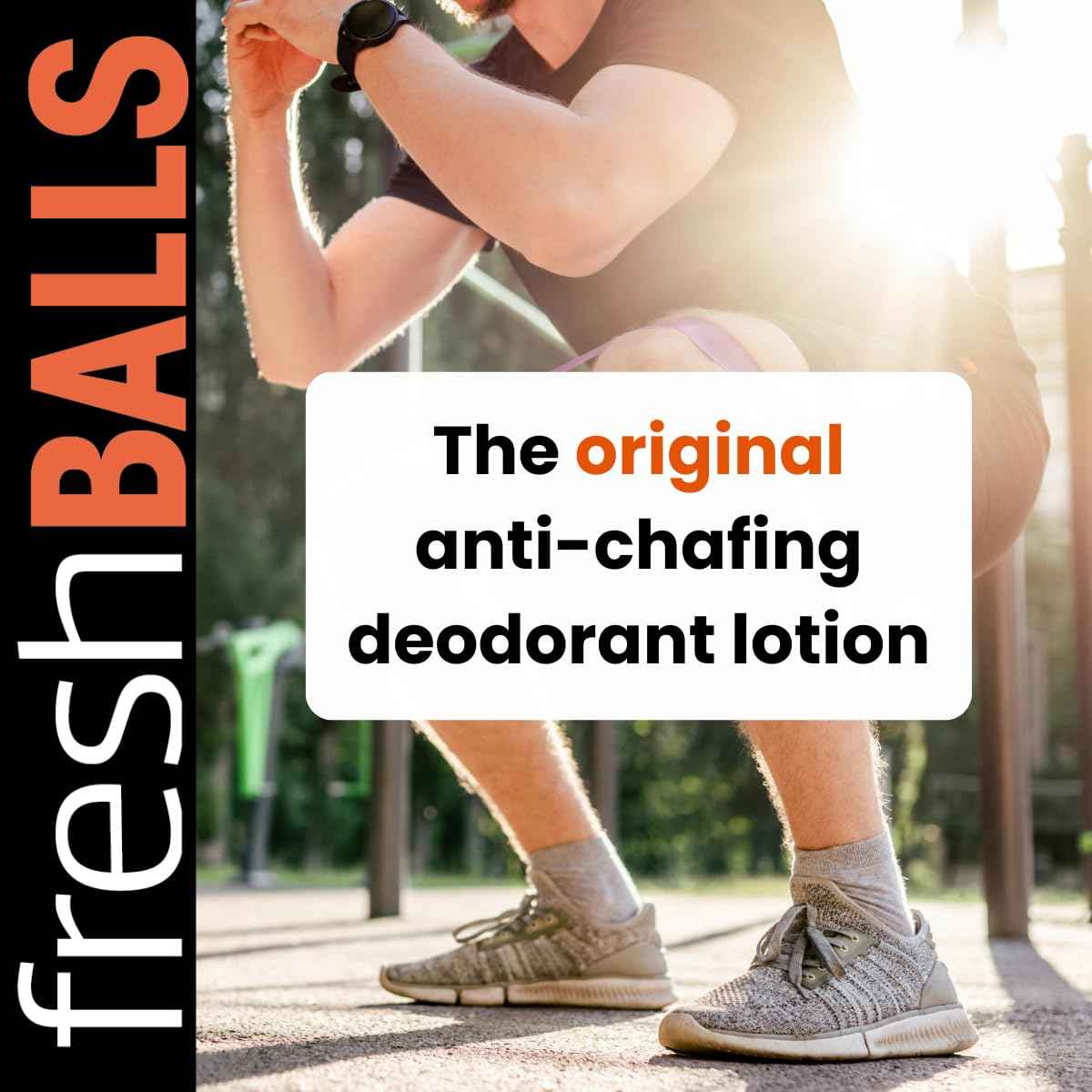 Fresh BALLS Lotion | Anti-Chafing Men's Soothing Cream to Powder Deodorant and Hygiene for Groin Area, 3.4 fl oz (Pack of 3)