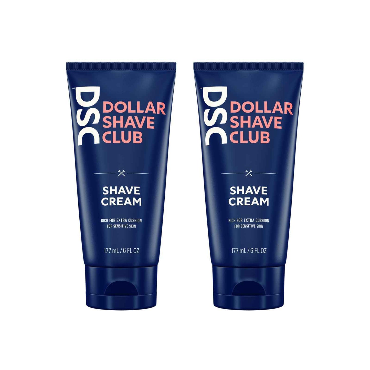 Dollar Shave Club Shave Cream 2-Pack and Shave Butter 2-Pack for Sensitive Skin, Designed for Smooth Glide to Help Fight Razor Bumps