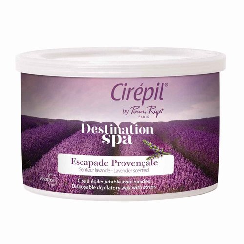 Cirepil - Destination SPA, Escale Provençale - 400g / 14.11 oz Wax Tin - Light Lavender Scent - All-Areas & All Hair Type - Gel Texture