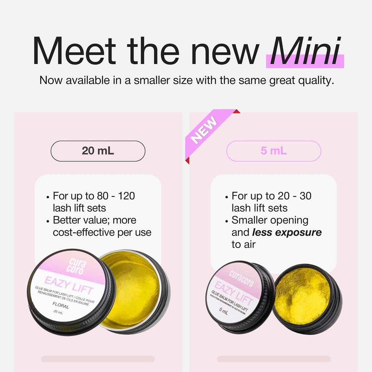 Curacoro Eazy Lash Lift Glue Balm 20ml, Nourishing Lash Lift Adhesive for Eyelash Curling & Lamination | Hydrating, Long-Lasting Lash Lift Balm