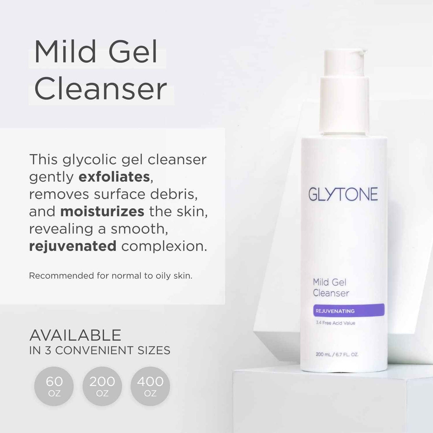 Glytone Mild Cream Cleanser | Exfoliate & Moisturize with 3.4 Free Acid Value Glycolic Acid & Glycerin | Face Wash for Women Removes Makeup & Oil | Face Cleanser for Dry Skin | 6.7 Fl oz.