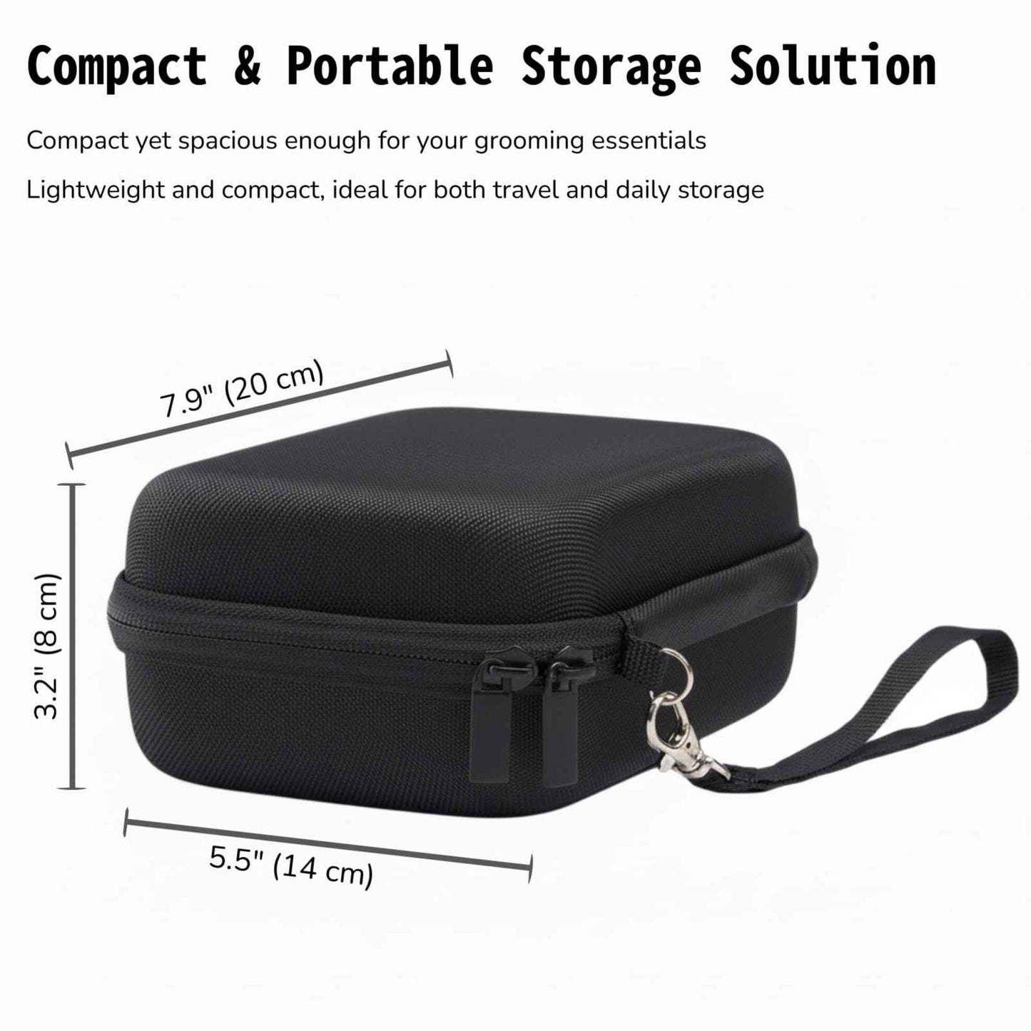 ZyCooom Beard Trimmers Case, Hair Clipper Shaving Hard Travel Case Compatible with Norelco Multigroom Series 9000/7000/5000/3000, OLOV, Ufree, Oneblade, Electric Body Shaver and Accessories -Black