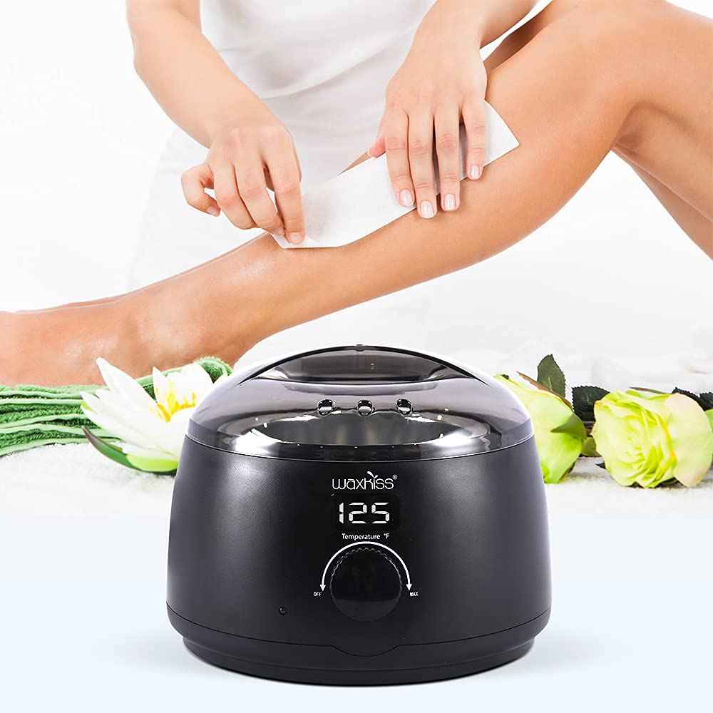 waxkiss Digital Hair Removal Warmer with See-Through Lid and 14oz Pot