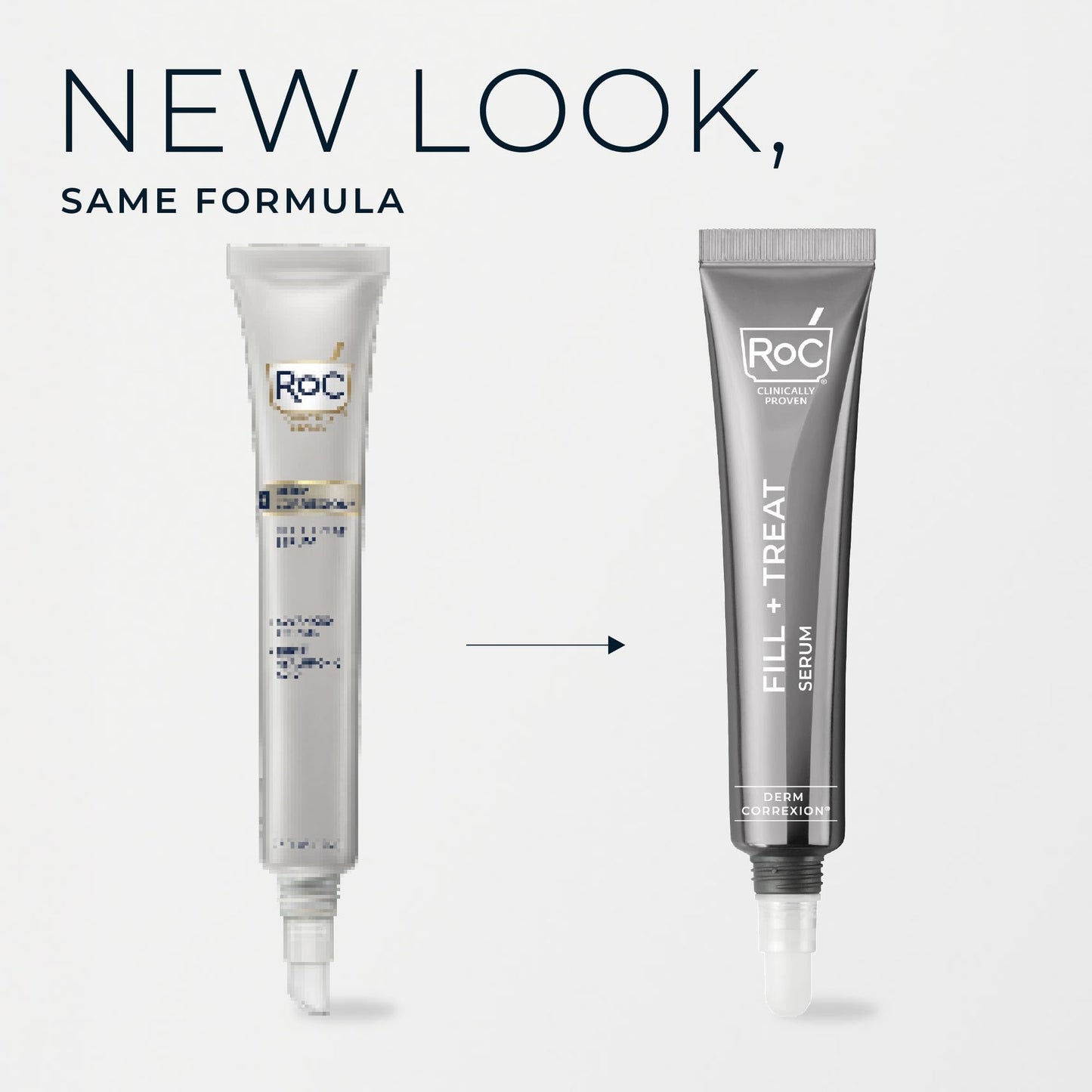 RoC Derm Correxion Fill + Treat Advanced Retinol Serum, Wrinkle Filler Treatment with Hyaluronic Acid for Crow's Feet, 11 Wrinkles, & Laugh Lines, (.5 fl oz) with Retinol Packette (Packaging May Vary)