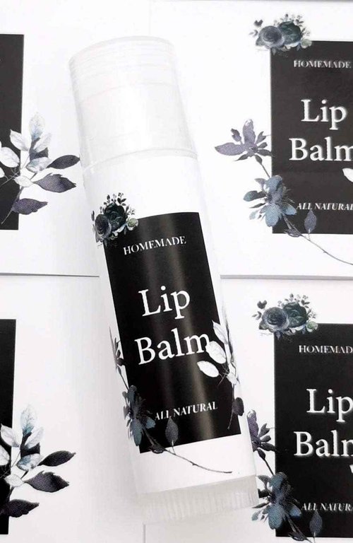 ZZYBIA Homemade Skincare Products Adhesive Labels Stickers for Lip Balm Container Tubes 20pcs (Simple Elegance)