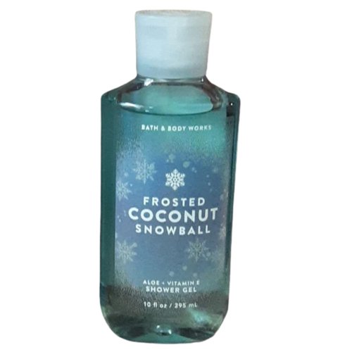 Bath and Body Works Gift Set of 10 oz Shower Gel and 8 oz Lotion (Frosted Coconut Snowball), Multicolor