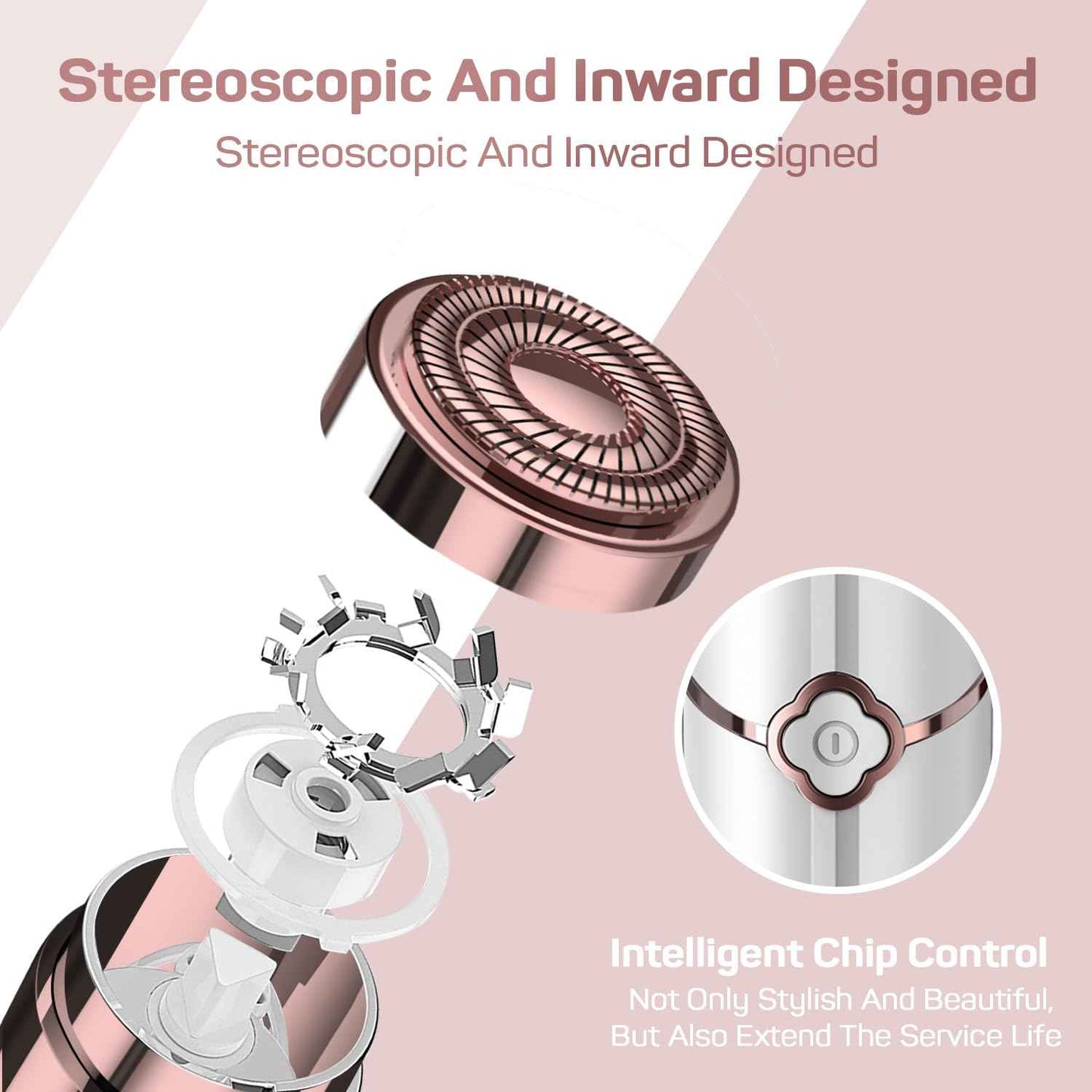 Facial Hair Removal for Women, Hair Removal Device with 4 x Replacement Heads, Gurelax Facial Hair Remover for Chin, Upper Lip