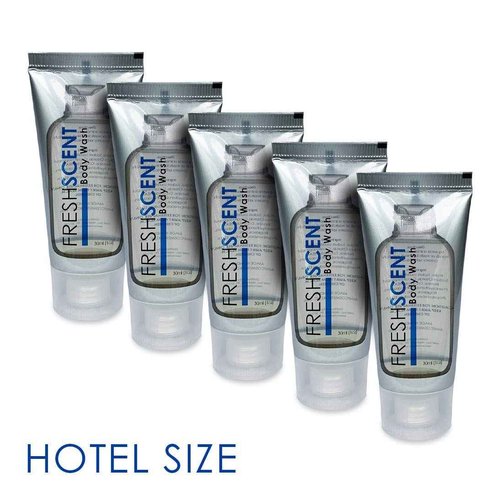 Freshscent Body Wash 1oz (100 Pack) Hotel Travel Size, Bulk Amenities and Toiletries for Hospitality