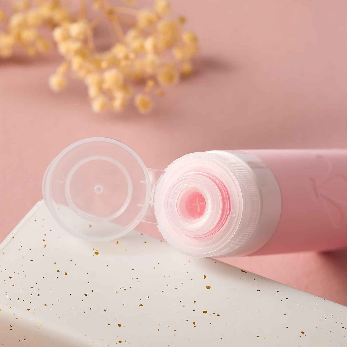 INSFIT Travel Bottles for Toiletries, TSA Approved 3oz Travel Size Containers, BPA Free Leak Proof Squeezable Silicone Tubes for Shampoo Conditioner Lotion Soap with Labels