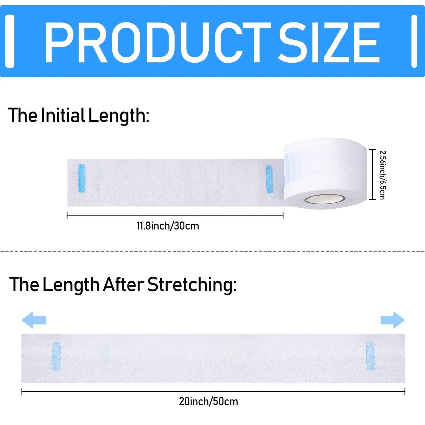 Yilloog 2000 Strips 20 Rolls Disposable Barber Paper Haircutting Neck Strips Hairdressing Stretchy Neck Band Neck Paper Tissue for Barber Hair Cutting Styling Salon Accessories Supplies