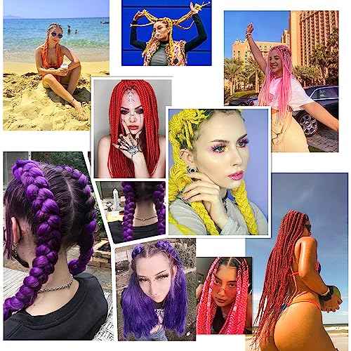 Braiding Hair Pre Stretched 26inch 3 Packs White Braiding hair Extensions Synthetic Crochet Braids, Hot Water Setting Professional Soft Yaki Texture. (26inch(3Packs),White#)