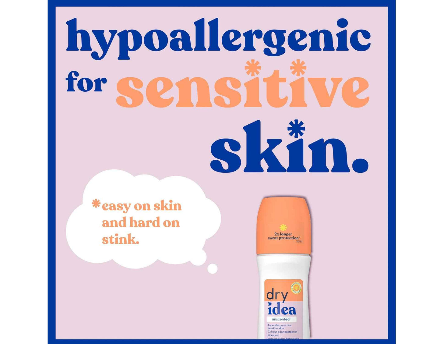 Dry Idea Anti-Perspirant Deodorant Roll-On Unscented 3.25 oz (Pack of 5)