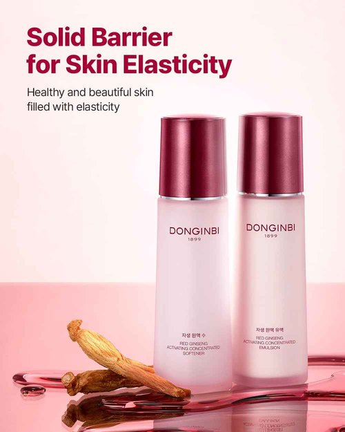 Donginbi Red Ginseng Activating Concentrated Softner - Vegan Firming & Skin Barrier Repair Toner for Face, Korean Ginseng Skin Care Gifts for Women, 2.36 floz