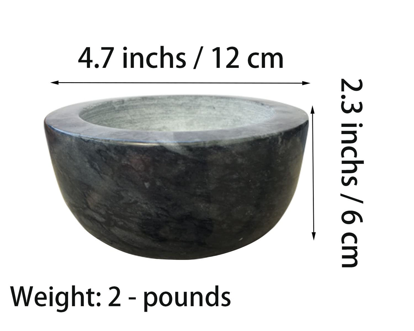 Yepmlrt Marble Shaving Bowl,Handcrafted Black Marble Later,Shaving Soap & Cream Bowl for Men,Lather Mug with Interior Grooves Builds a Rich.