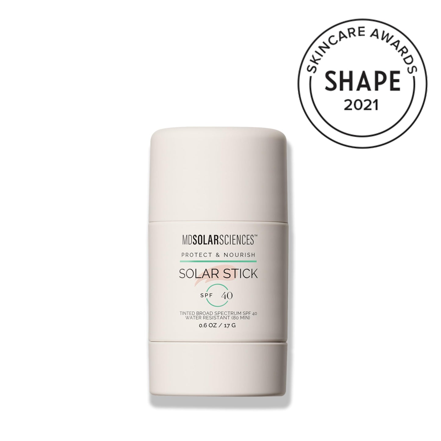 MDSolarSciences Tinted Solar Stick Mineral Sunscreen Stick SPF 40 | Water-Resistant, Broad Spectrum UV Protection | Hydrating Zinc Formula | Reef-Safe, Vegan | Non-Greasy, Sheer Tinted Finish (0.6 Oz)