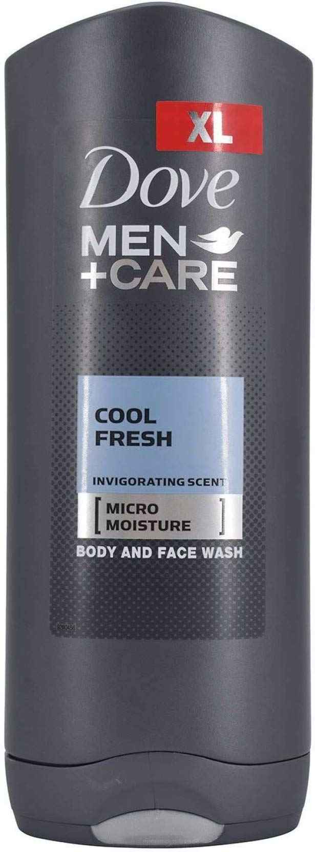 Dove Men Care Body & Face Wash, Cool Fresh - 13.5 Fl Oz / 400 mL X 6 Pack Case, Made in Germany