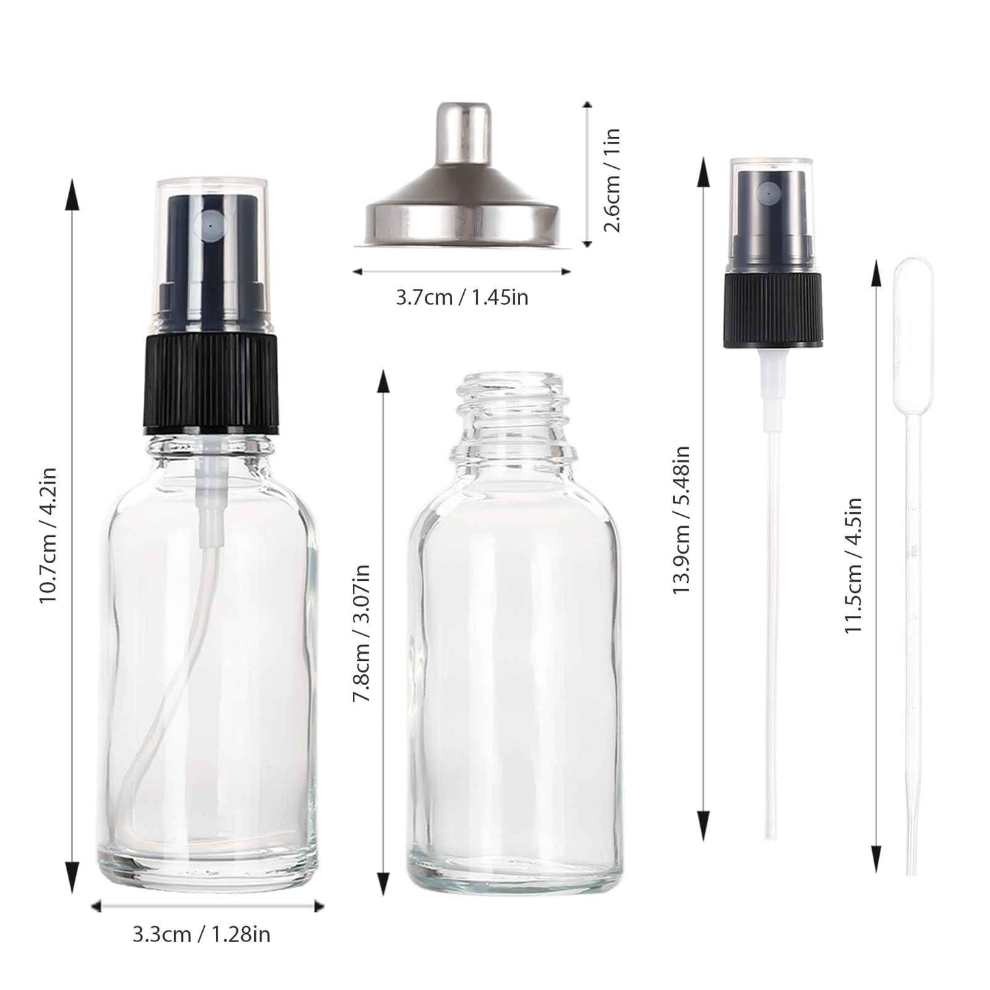 ALIFEIA 1 oz Glass Spray Bottles,Small Empty Fine Mist Refillable Travel Spray Bottle for Cleaning,Perfume,Aromatherapy,Cosmetic Sprays,Hair,Essential Oils with Fine Mist Dispenser(3 Pack)