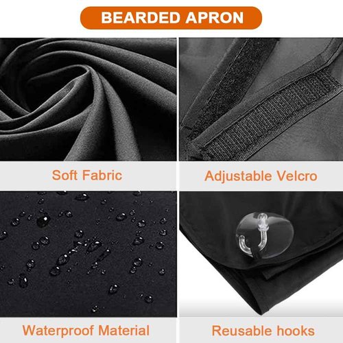 ztarraum Beard Bib Beard Apron, Beard Gather,Shaving and Trimming, Non-Stick Grooming Cloth with 2 Suction Cups, Best Gifts for Men,Valentine's Day Gift
