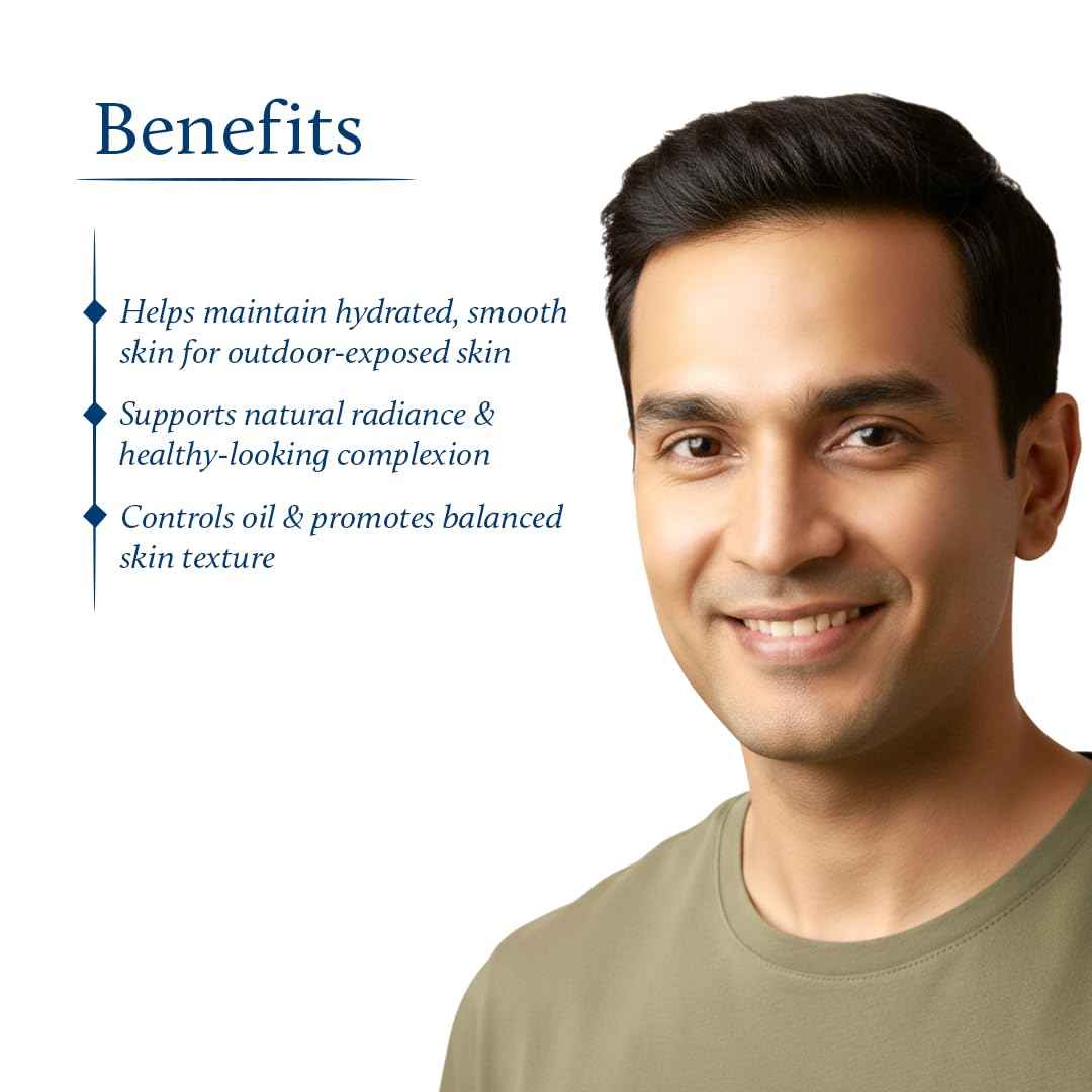 Blue Nectar Brightening Day Cream for Men Daily Use with SPF 30 | Sunscreen for Oily Skin & Dry Skin, Natural Skin Brightening Cream with Eladi(19 Herbs, 1.7 Oz)