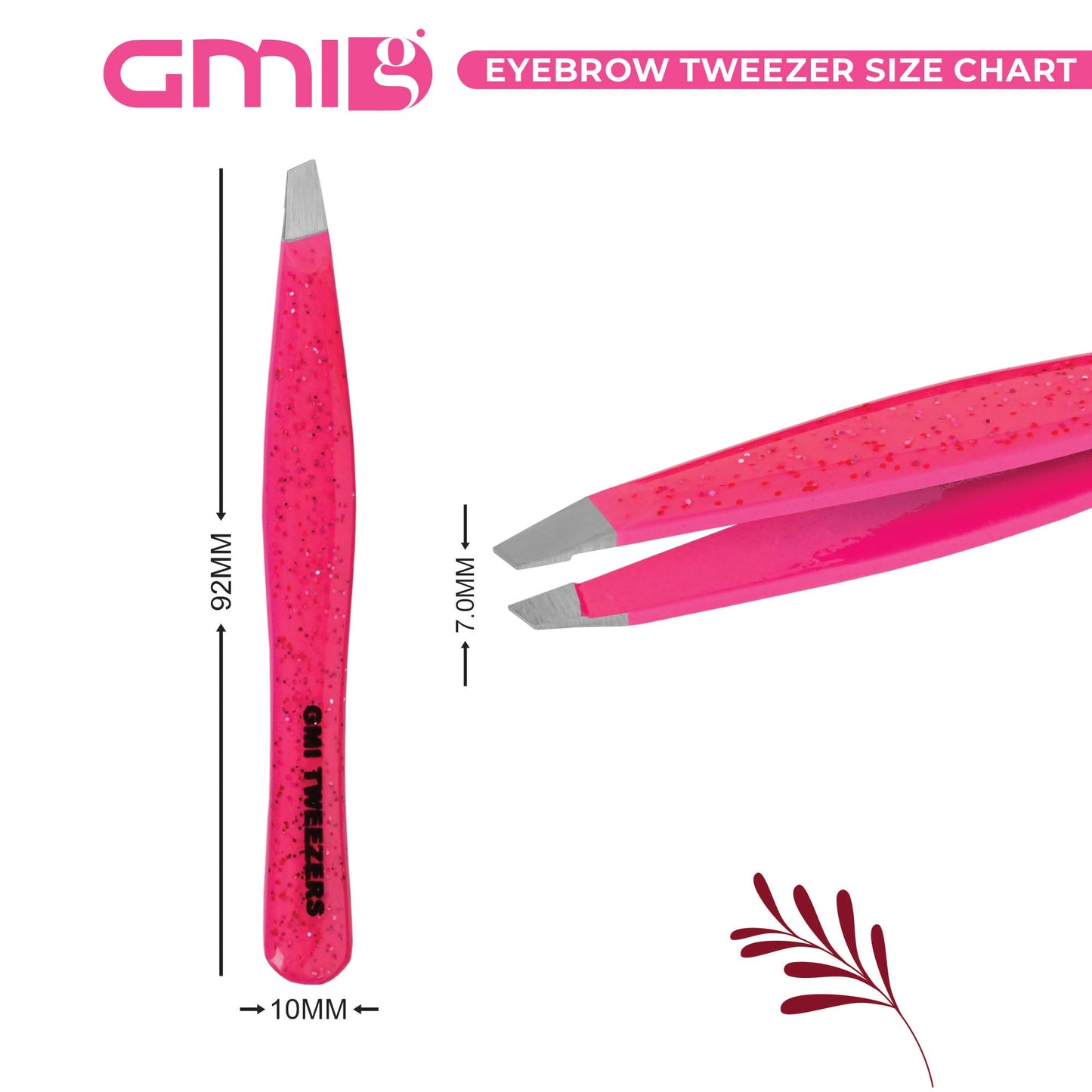 Eyebrow Tweezers - 1 Pc Professional Stainless Steel Tweezer for Facial Hair Removal- Eyebrow Tweezers for Women and Men - Professional eye brow twizzers and trimmer. (Pink)